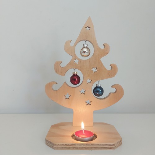 Albero natale legno - legno, con