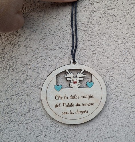 Pallina natale renna in - di,