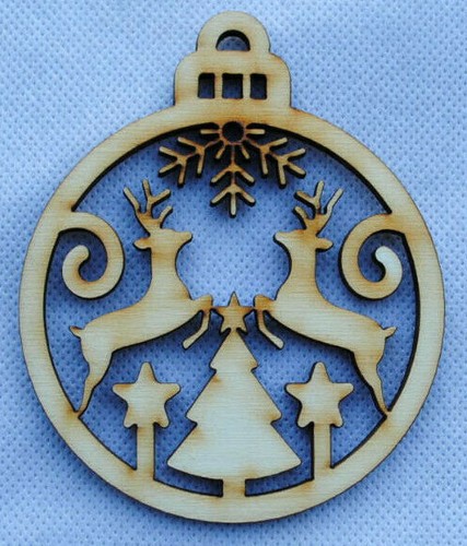 Palla natale legno - di,
